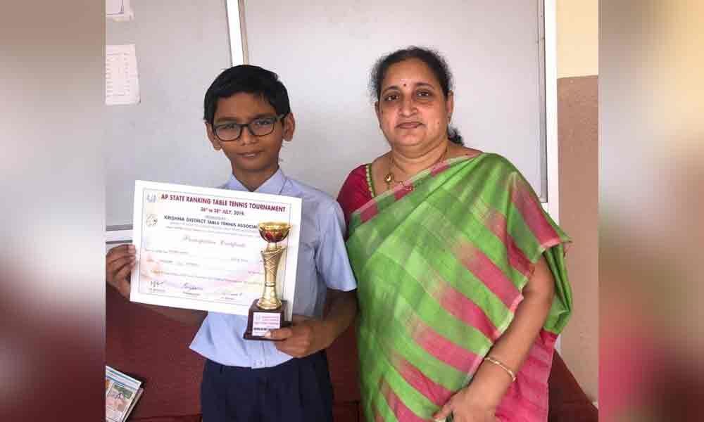 City lad wins bronze in Table Tennis championship in Vijayawada