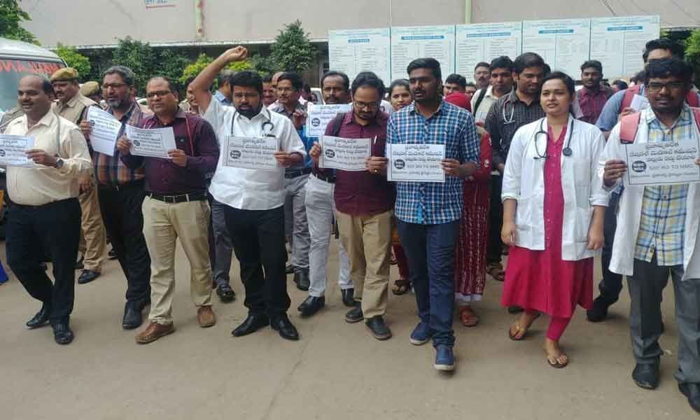 Doctors boycott duties, protest against NMC Bill