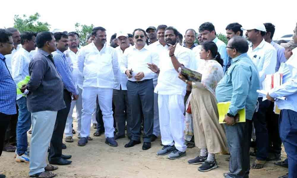 Minister inspects lands for airport in Mahbubnagar dist