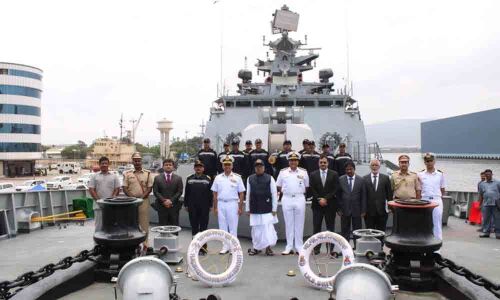 Governor reviews operational capabilities of Eastern Naval Command in Visakhapatnam