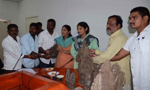 Install clay Ganeshas, urges Collector Ayesha Masrat Khanam