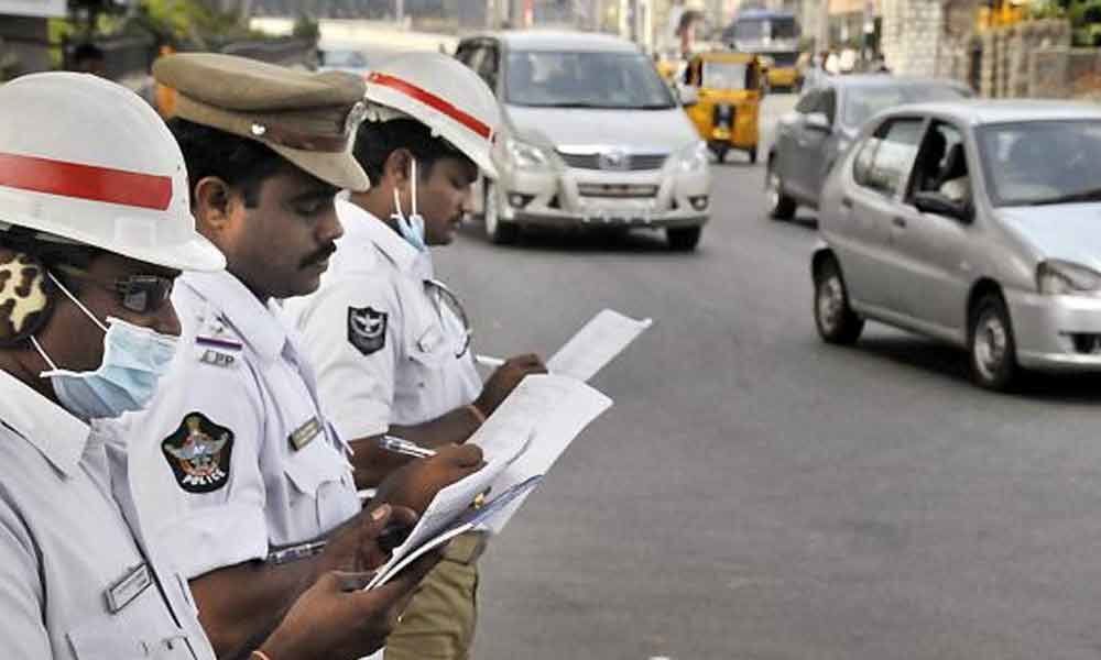 Hyderabad man caught with 57 challans issued for traffic violation