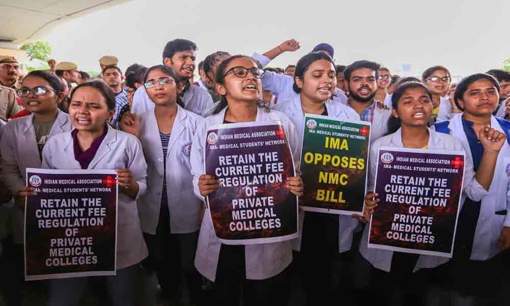 Doctors on strike against NMC Bill, withdraw emergency services
