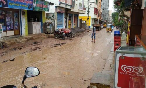 Road restoration works left midway