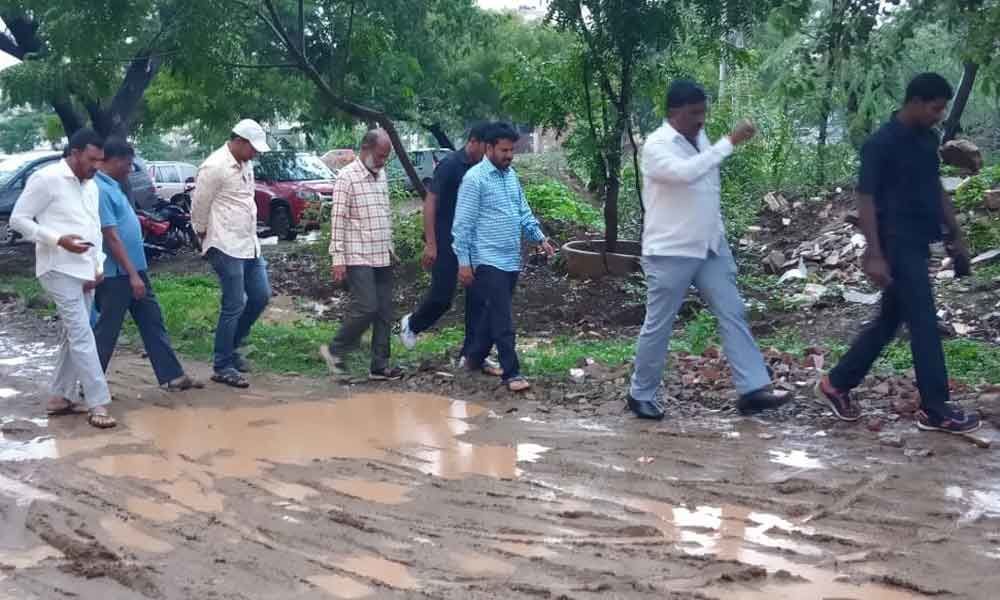 MLA Dr M Anand inspects roads