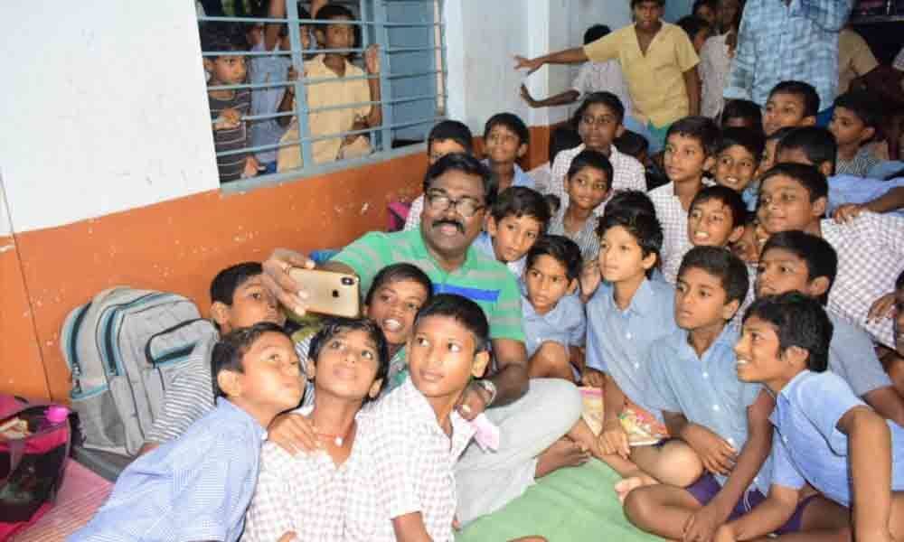 MLA Puvvada Ajay Kumar visits SC boys hostel in Khammam