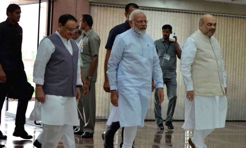 PM Modi arrives in Parliament for day 2 of Abhyas Varga