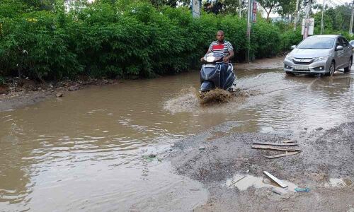 Water logging causes hardships