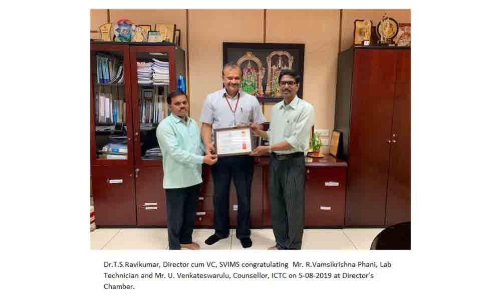 NACO awards 5-star quality standard to ICTC-SVIMS