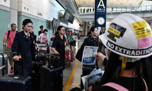 Amid protests, more than 100 flights cancelled in Hong Kong