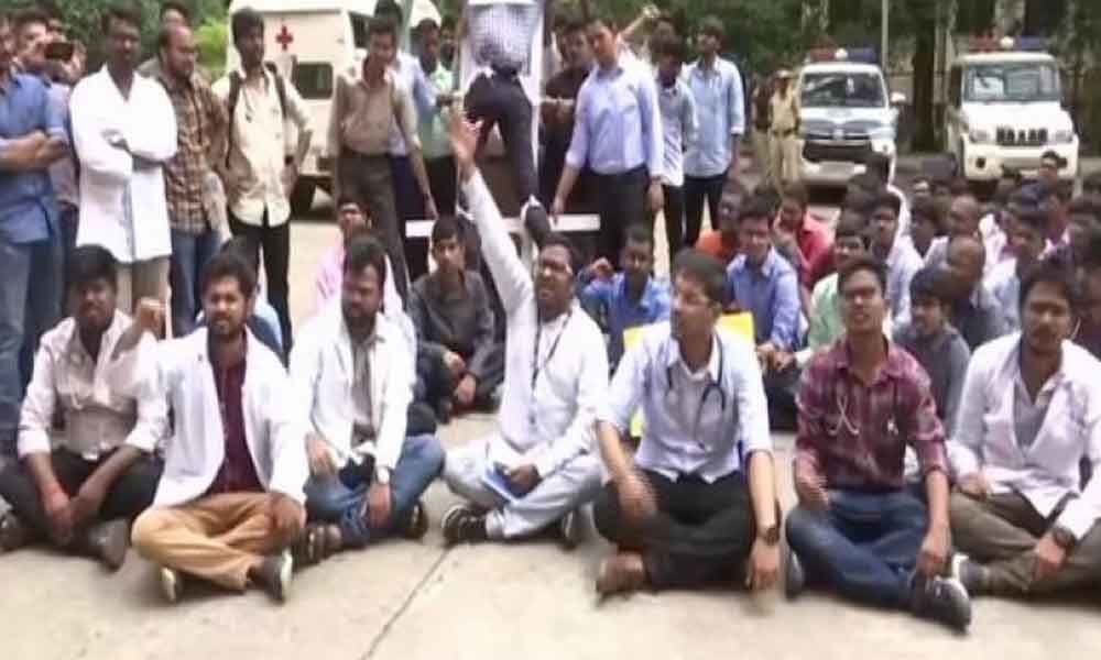 Doctors Protest against NMC bill in hyderabad