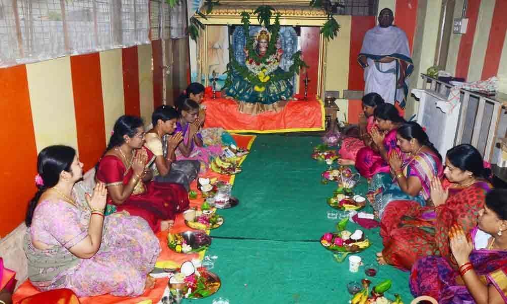 Women perform special pujas to Sri Lalitha Devi