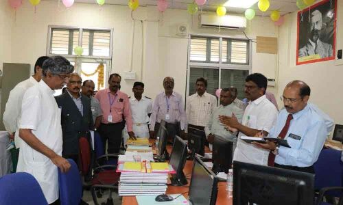 NAAC team inspects PB Siddhartha College
