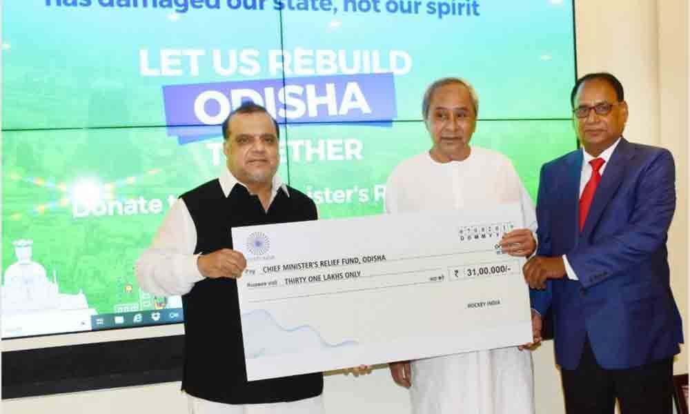 Hockey India donates 31 lakh to Odisha for Cyclone Fani help