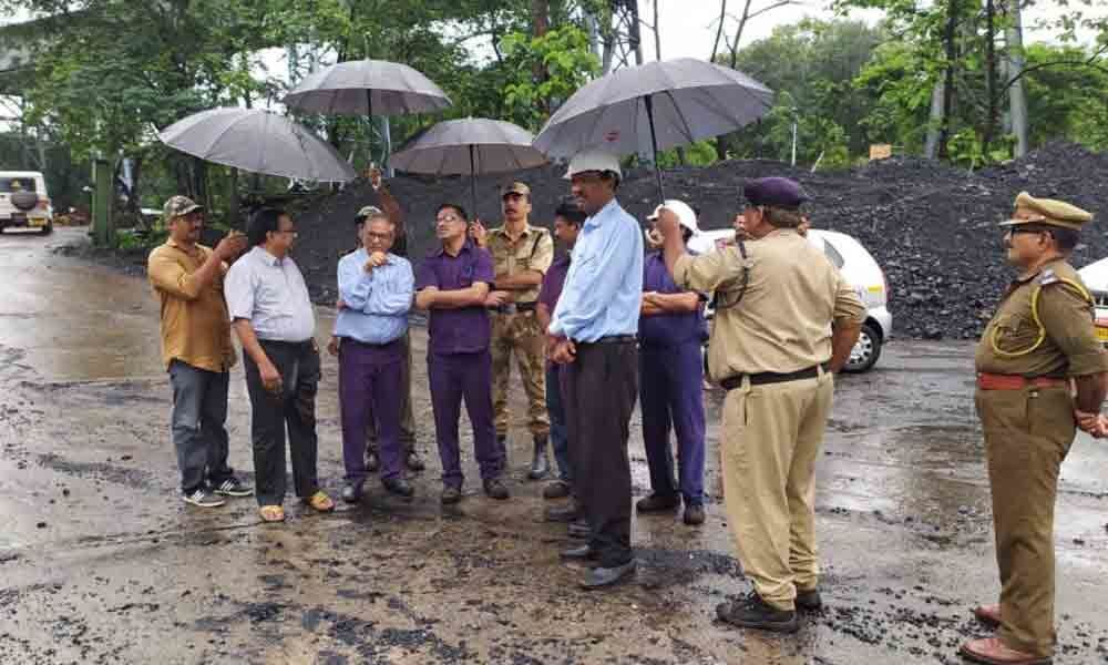 SCCL Director S Chandra Sekhar Rao visits opencast mines in Rudrampur