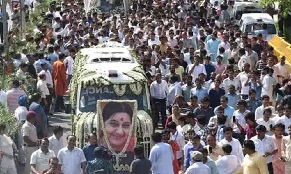 Tearful farewell to Sushma Swaraj