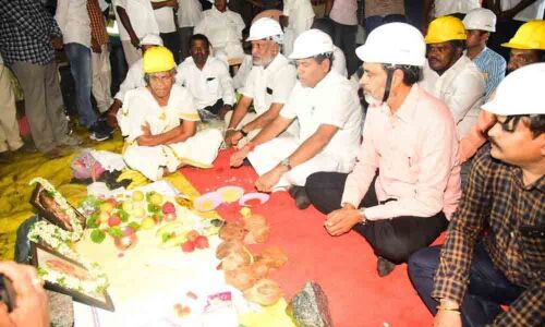 Singireddy launches tunnel works of PRRLI Package-4 in Nagarkurnool