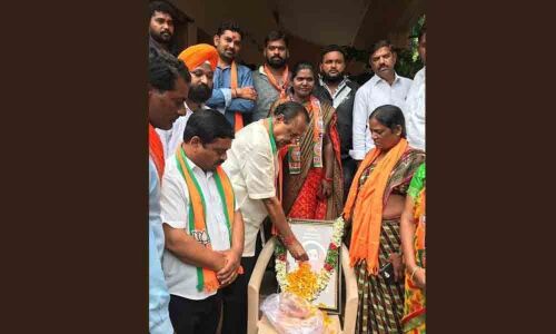 Karimnagar: Homage paid to Sushma Swaraj