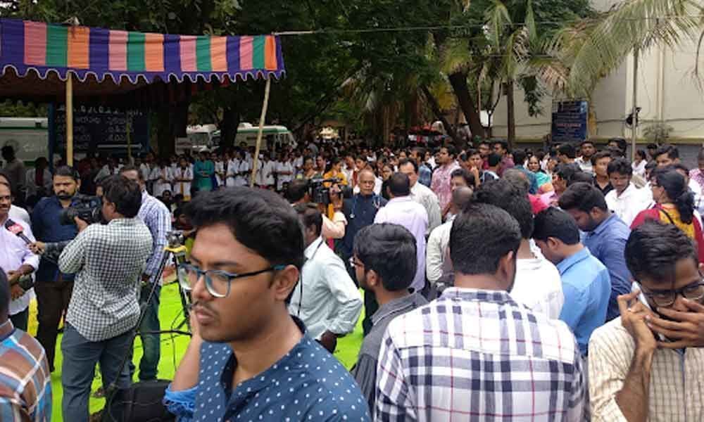 Doctors strike hits medical services at RUIA Hospital in Tirupati