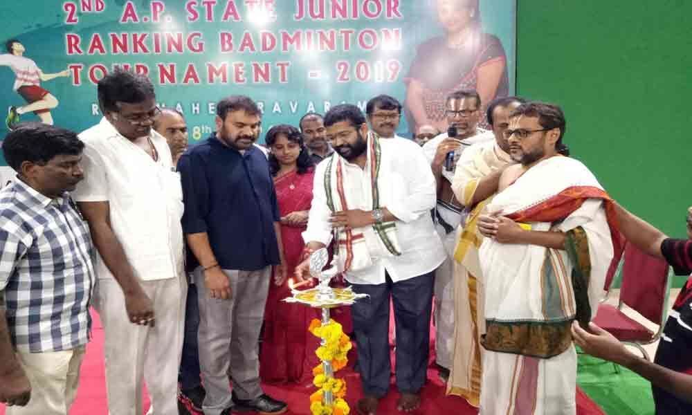 Badminton tourney inaugurated: MLA Jakkampudi Raja