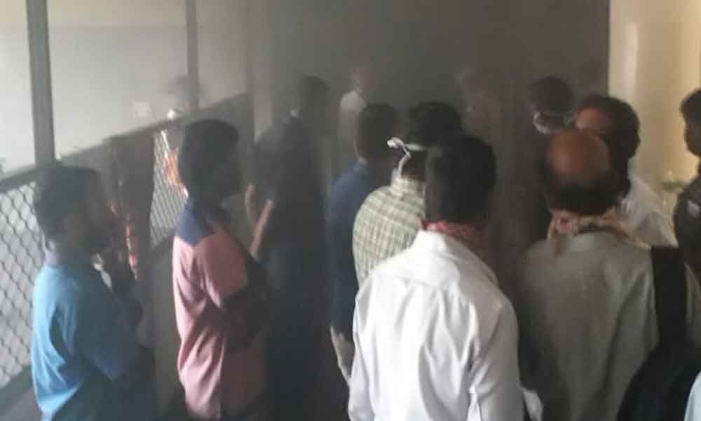 Short circuit sparks fire at Gandhi Hospital