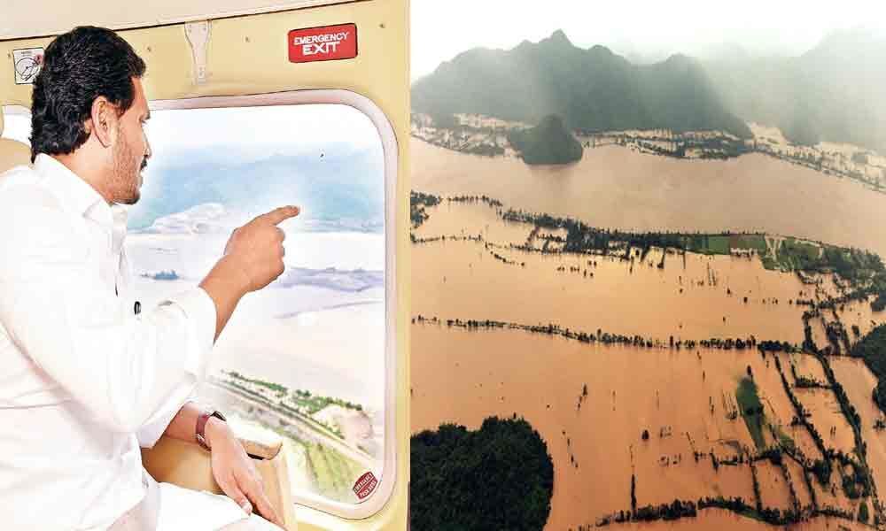CM conducts aerial survey, orders 5k aid to each flood-hit family