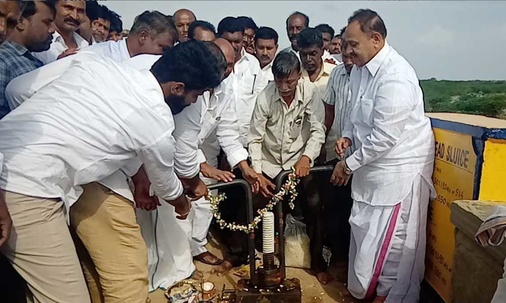 Mydukuru MLA released water to KC canal