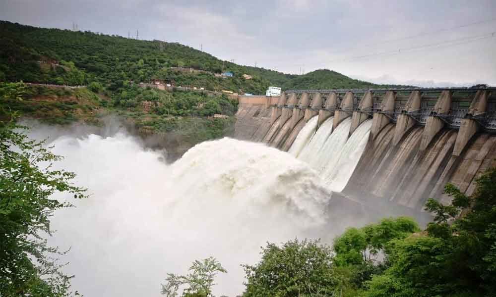 4 gates of Srisailam lifted up to 10 metres