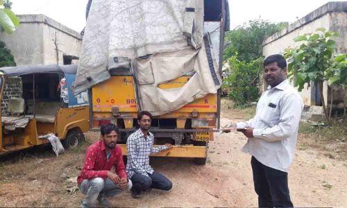 Smuggled PDS rice seized in Nizamabad