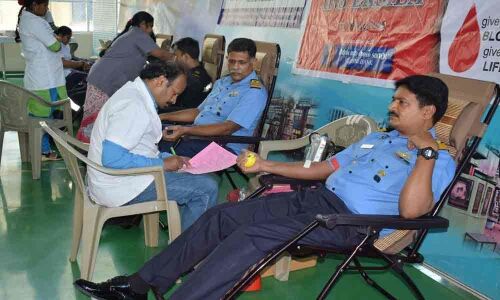 Blood donation camp organised at INS Eksila in Visakhapatnam