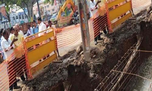Fund crunch, sand shortage hit stormwater drain project in Vijayawada