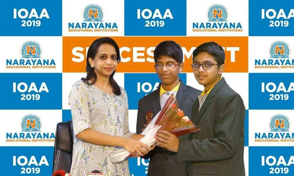 Top international honours for Narayana School students