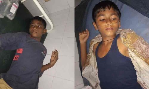 Providential escape for 3 school students in Mahabubabad