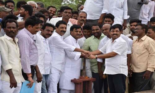 Dy CM Amzath Basha releases water to KC Canal