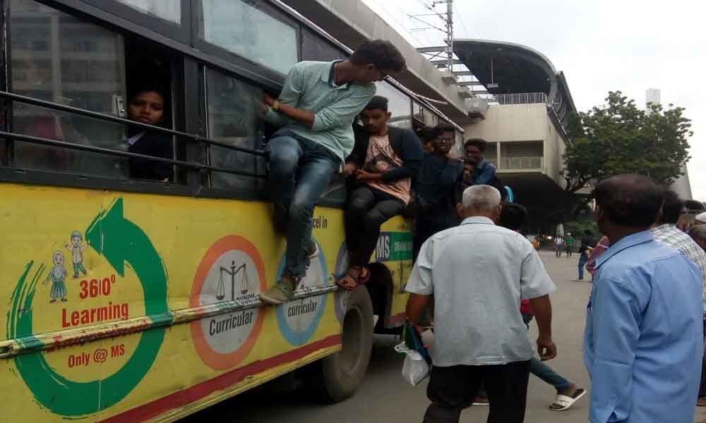 Students badly hit by shortage of buses