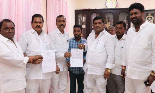 MLA hands over CMRF sanction papers