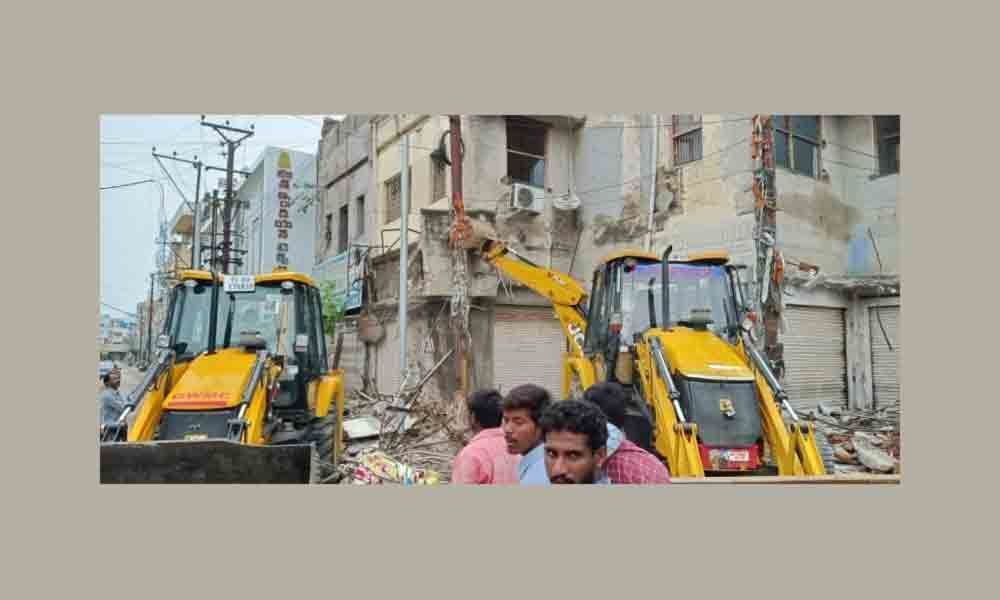 Two 90-year-old buildings razed in Warangal