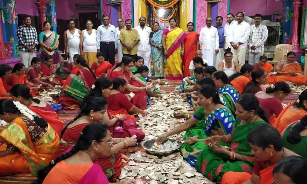 Record hundi collections at Ujjaini Devasthanam