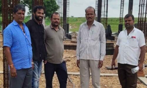 Ayyappa temple works going on at fast pace