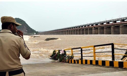 First danger warning issued at Prakasam Barrage