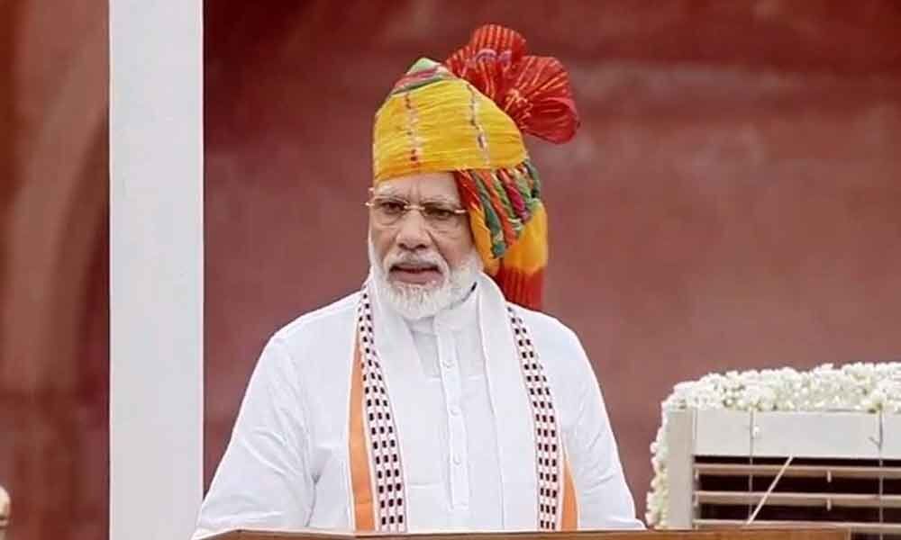 Independence Day Address: PM Modi wears yellow, orange turban, continues tradition