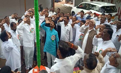 MLA Dr M Anand unfurls Tricolour flag