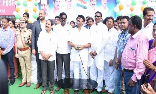 Tricolor becomes new landmark in Khammam