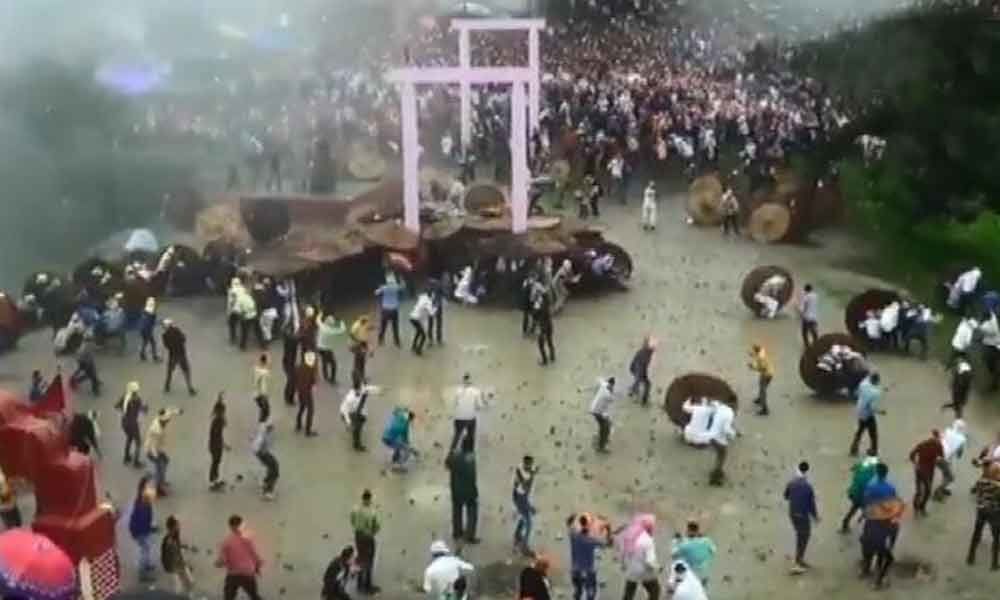 Uttarakhands unique stone throwing festival leaves over 100 injured in 10 minutes