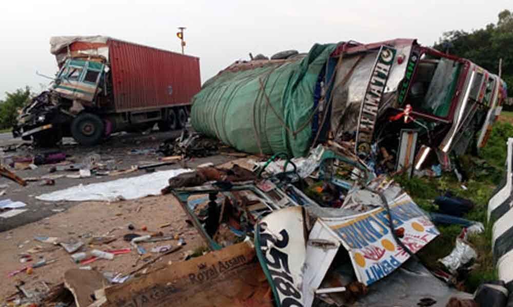 Two lorry drivers killed after collision at Nizamabad