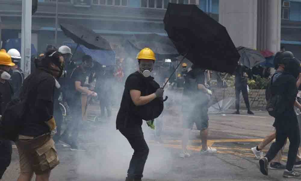 Gas masks, hard hats at Hong Kongs protest pop-up store