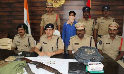 Naxal of CPI New Democracy held in Kothagudem