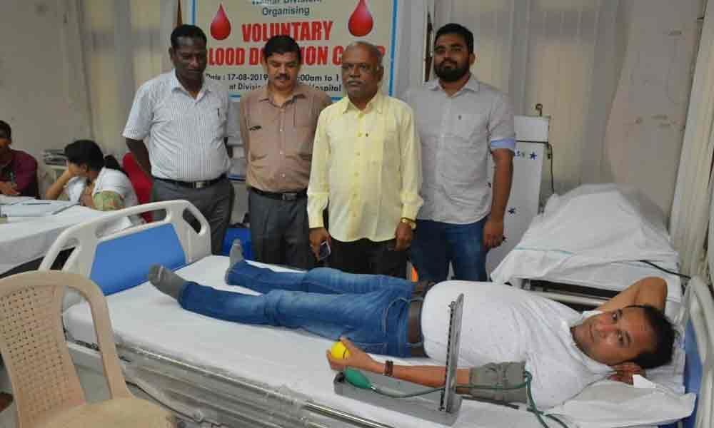 45 donate blood at Railway Hospital in Visakhapatnam