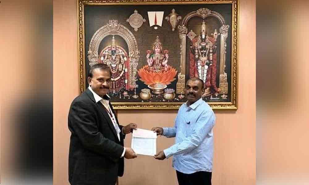 Private firm donates 10 lakh to SVIMS in Tirupati