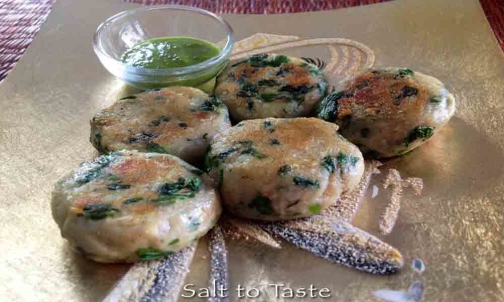 Raw Banana, Spinach & Potato Tikkis